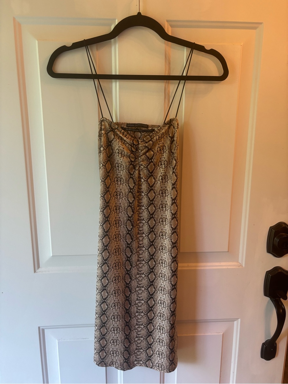 Urban Outfitters Snakeskin Strapless Cutout Back Dress Size S